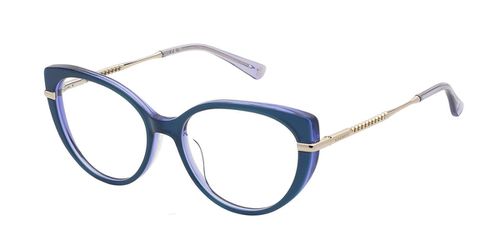 Nina Ricci VNR374 06YF Women’s Glasses Blue  53 - Free Lenses - HSA/FSA Insurance - Blue Light Block Available