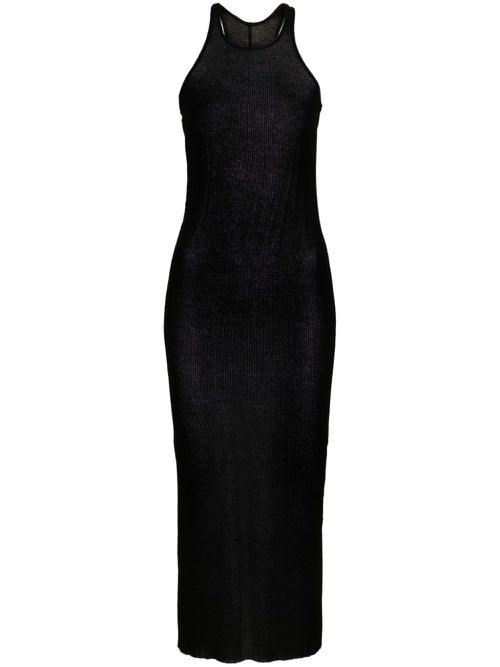 Ribbed tank midi dress - Black