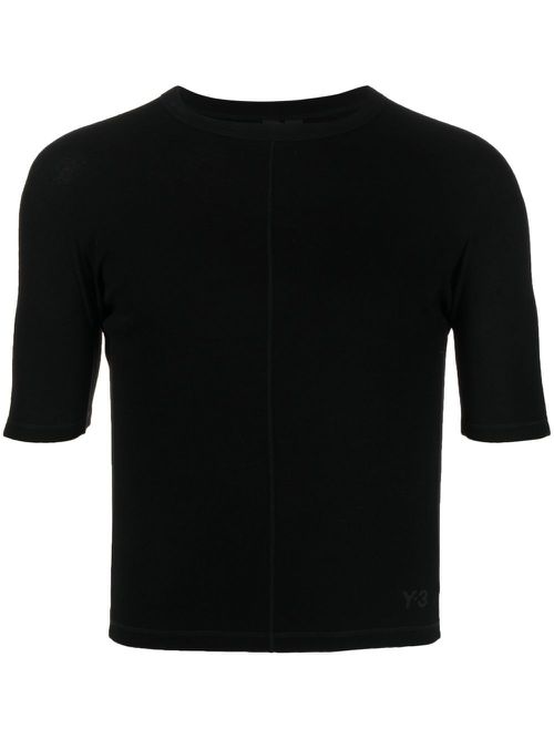 Crew-neck organic cotton T-shirt - Black