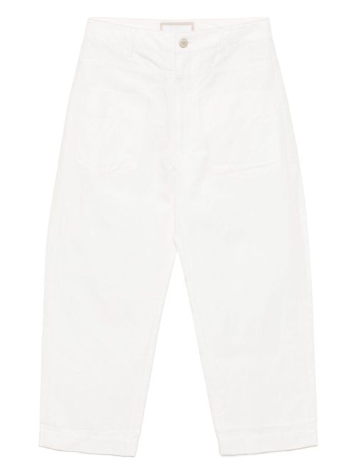 Litkovskaya patchwork tapered trousers - White