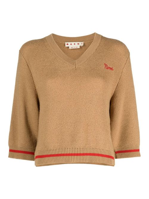 Logo-embroidered jumper