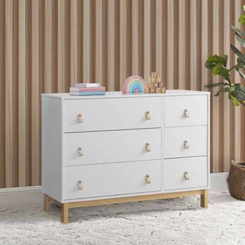 BabyGap by Delta Children Legacy 6 Drawer Dresser, Bianca White/Natural