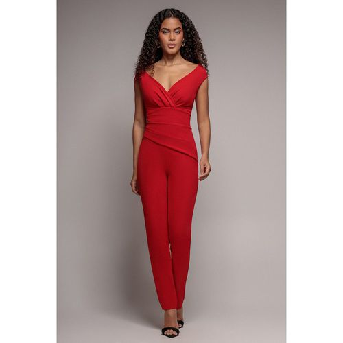 Goddiva Bardot Scuba Romper - Red