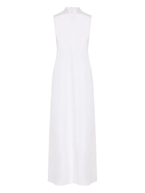 Back-tie sleeveless maxi-dress - White