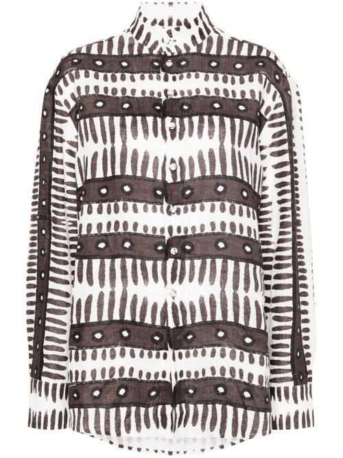 Brown Kenya Linen Shirt - Women's - Cotton