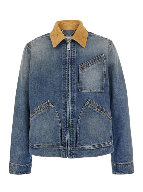 Blue Classic Collar Jacket