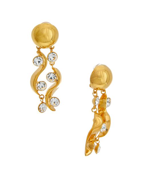 Crystal Multi Wave Drop Earrings