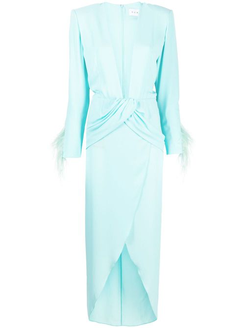 Ada plunge-neck gown - Blue