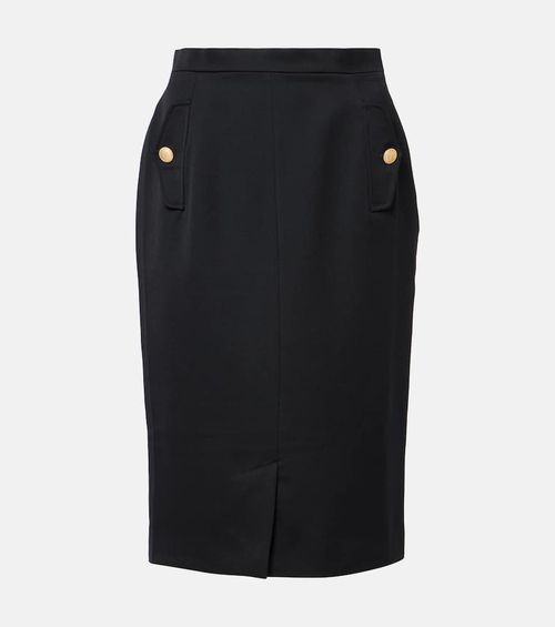 Virgin wool pencil skirt