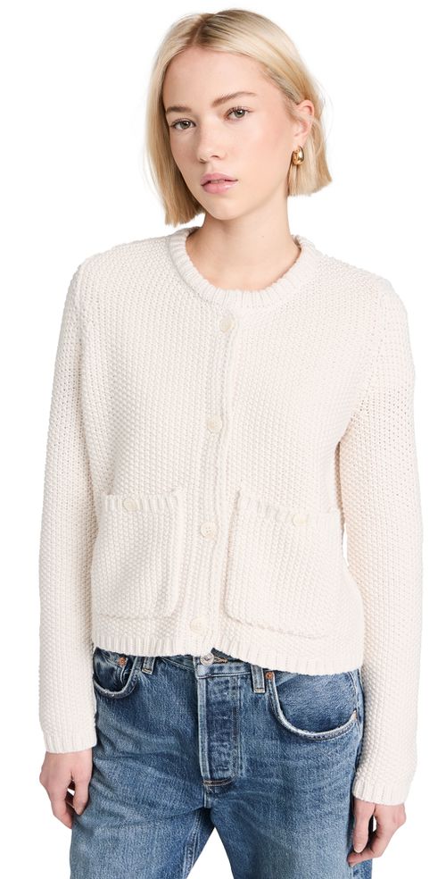 Andrea Cropped Cardigan Moonstone