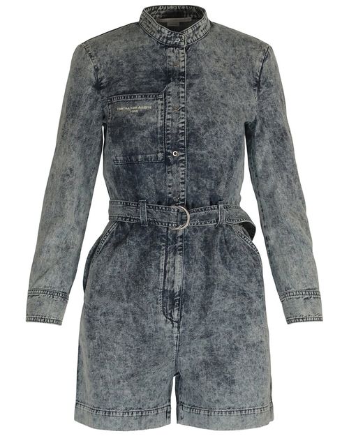 Bleached Denim Romper