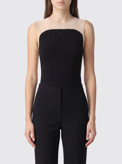 COURRÈGES Top Woman color Black