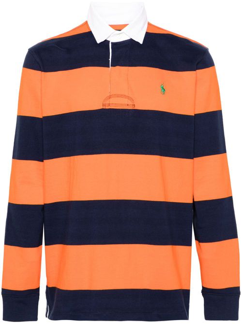 Rugby striped polo shirt - Blue