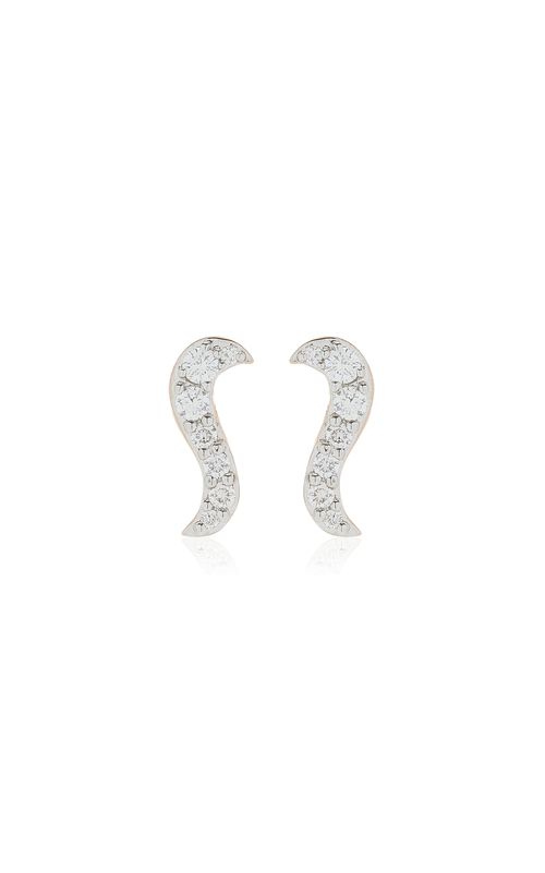 Radiant 18K Rose Gold Diamond Stud Earrings
