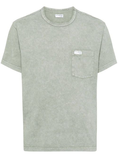 Logo-appliqué cotton T-shirt - Green