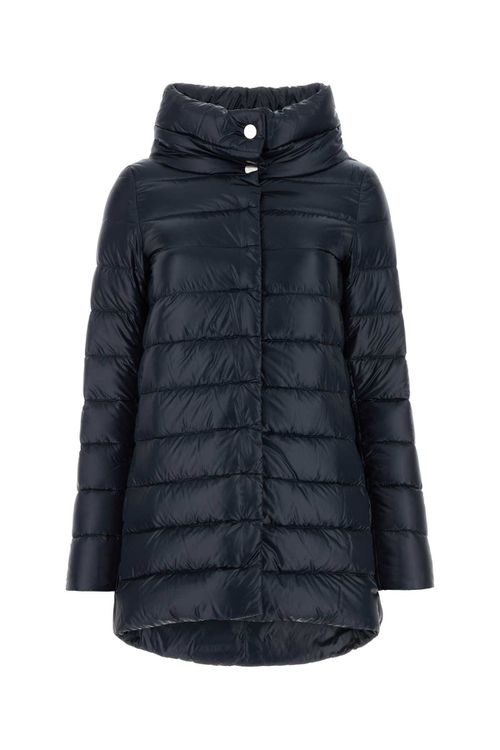 Dark Blue Nylon Amelia Down Jacket