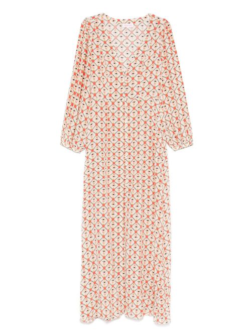 MUZUNGU SISTERS graphic-print maxi dress - Neutrals