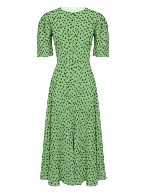 POST MERIDIEM button-down midi dress - Green