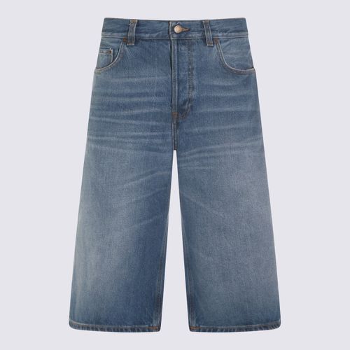 Blue Cotton New Becky Shorts