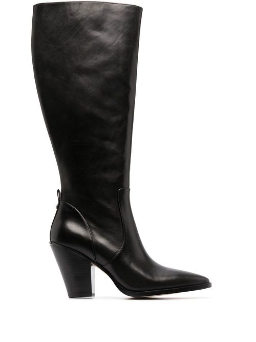 Dover 95mm block-heeled boots - Black