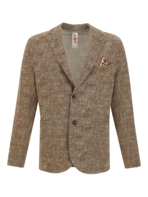 Textured blazer - Brown