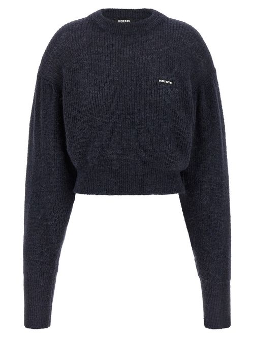Blue Knit Puff sweater