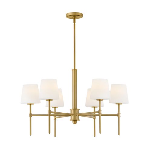 Lacquered Brass LED Chandelier from the Saunders Collection
