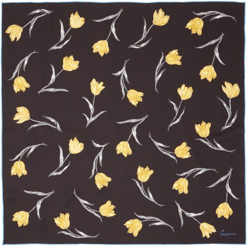 Black 'Le foulard tulipe' Scarf