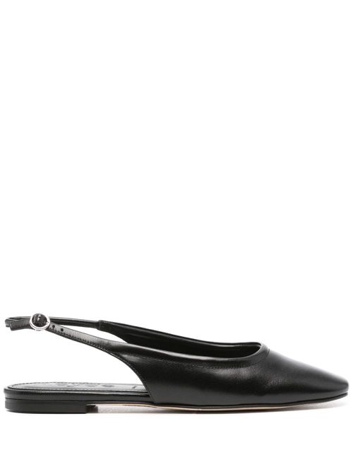 Slingback leather ballerina shoes - Black