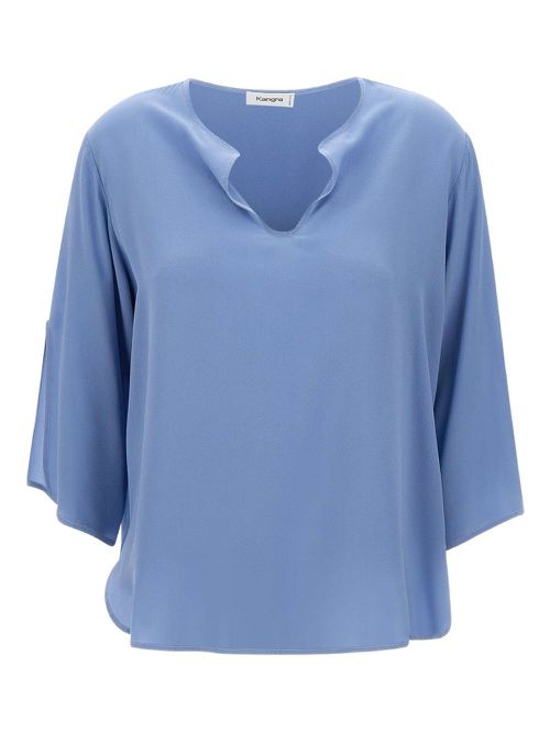 Kangra silk blouse - Blue