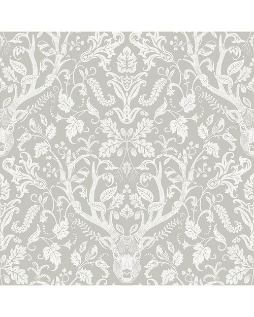 NuWallpaper Taupe Escape To The Forest Peel & Stick Wallpaper