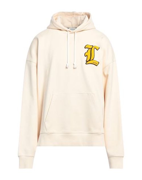 Lacoste L!ve Man Sweatshirt Pastel yellow Size XS Cotton, Polyester, Elastane
