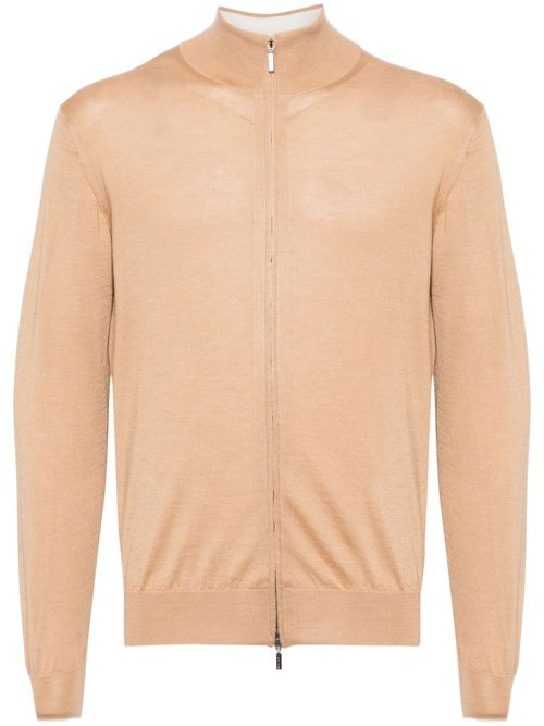Cashmere-silk blend cardigan - Neutrals