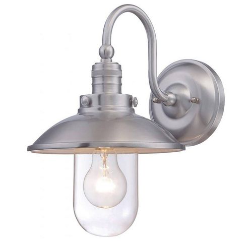 Downtown Edison 13" Outdoor Wall Light in Brushed Stainless Stee