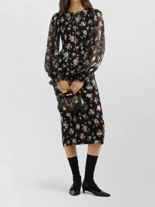 Dolce&Gabbana - midi dress fitted silhouette round neckline