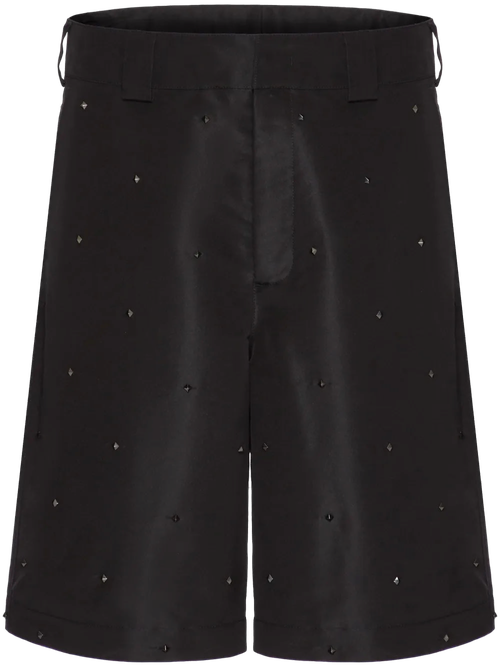 Rockstud-Embellished Shorts — Black