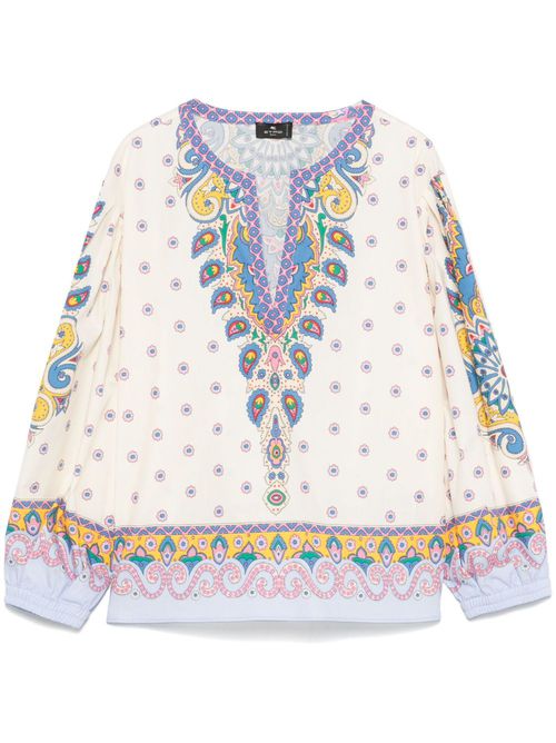 Paisley blouse - White