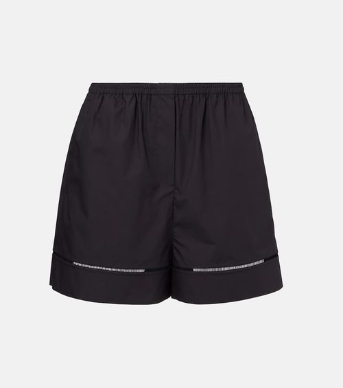 Róhe Embroidered cotton poplin shorts