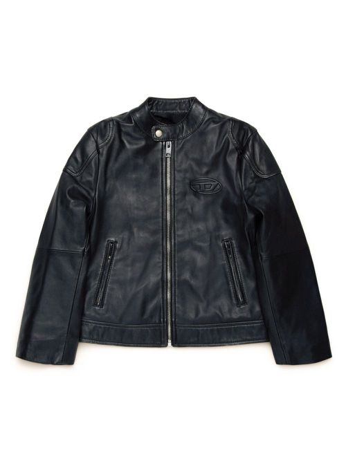 Oval D leather biker jacket - Black