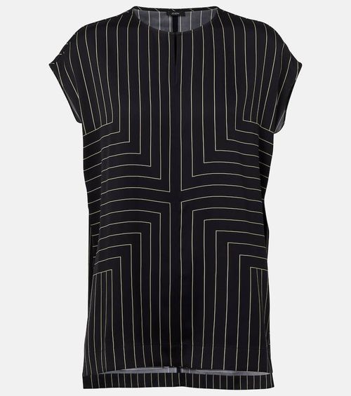 Louison striped silk-blend top