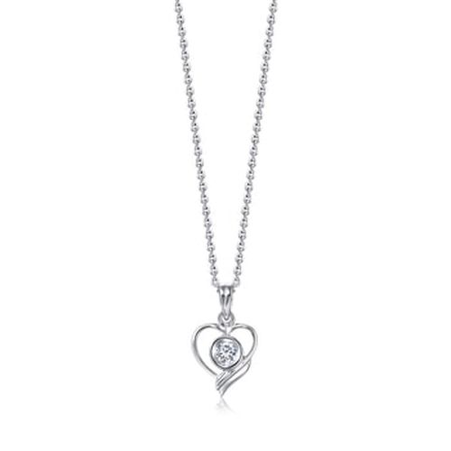 18K White Gold Diamond Pendant