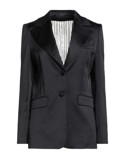Woman Blazer Black Size 8 Polyester, Elastane