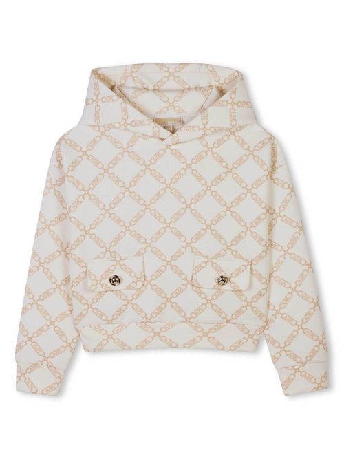 Michael Kors Kids 키즈 MK Empire hoodie - Neutrals R30328