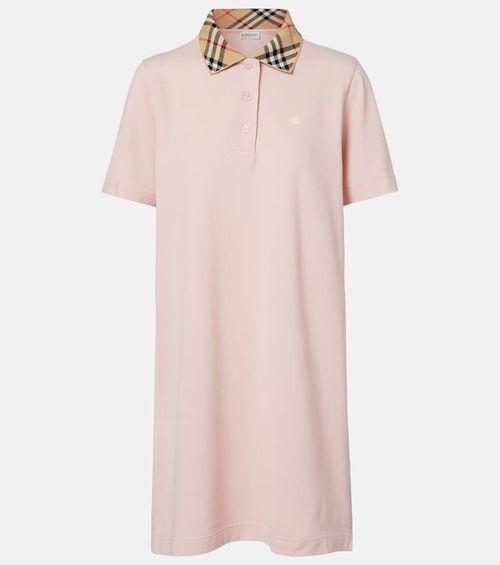 Check cotton polo dress