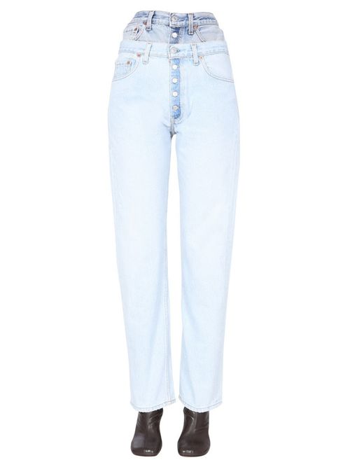 DOUBLE WAISTED JEANS