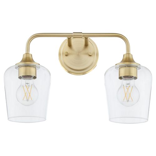 Aged Brass Bathroom Vanity Light from the Raymond Collection
