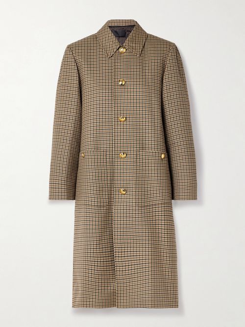 Seth Houndstooth Twill Coat - Brown