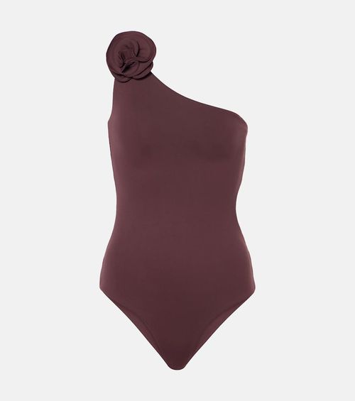 Floral-appliqué swimsuit