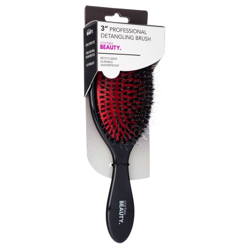 Professional Detangling Brush - Natural Boar & Ionic Nylon Pin Bristles - 3inch