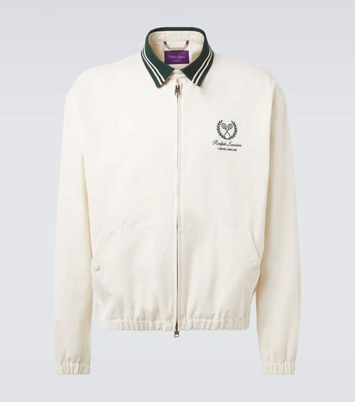 Cotton and cashmere bomber jacket